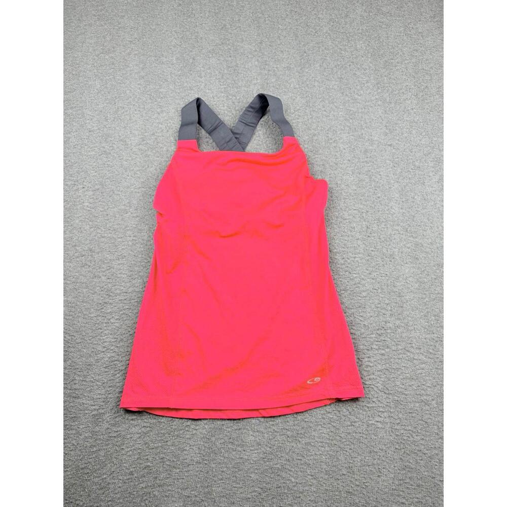 Champion DuoDry Pink Gray Crossback Athletic Tank Top S/P‎ Workout Gym